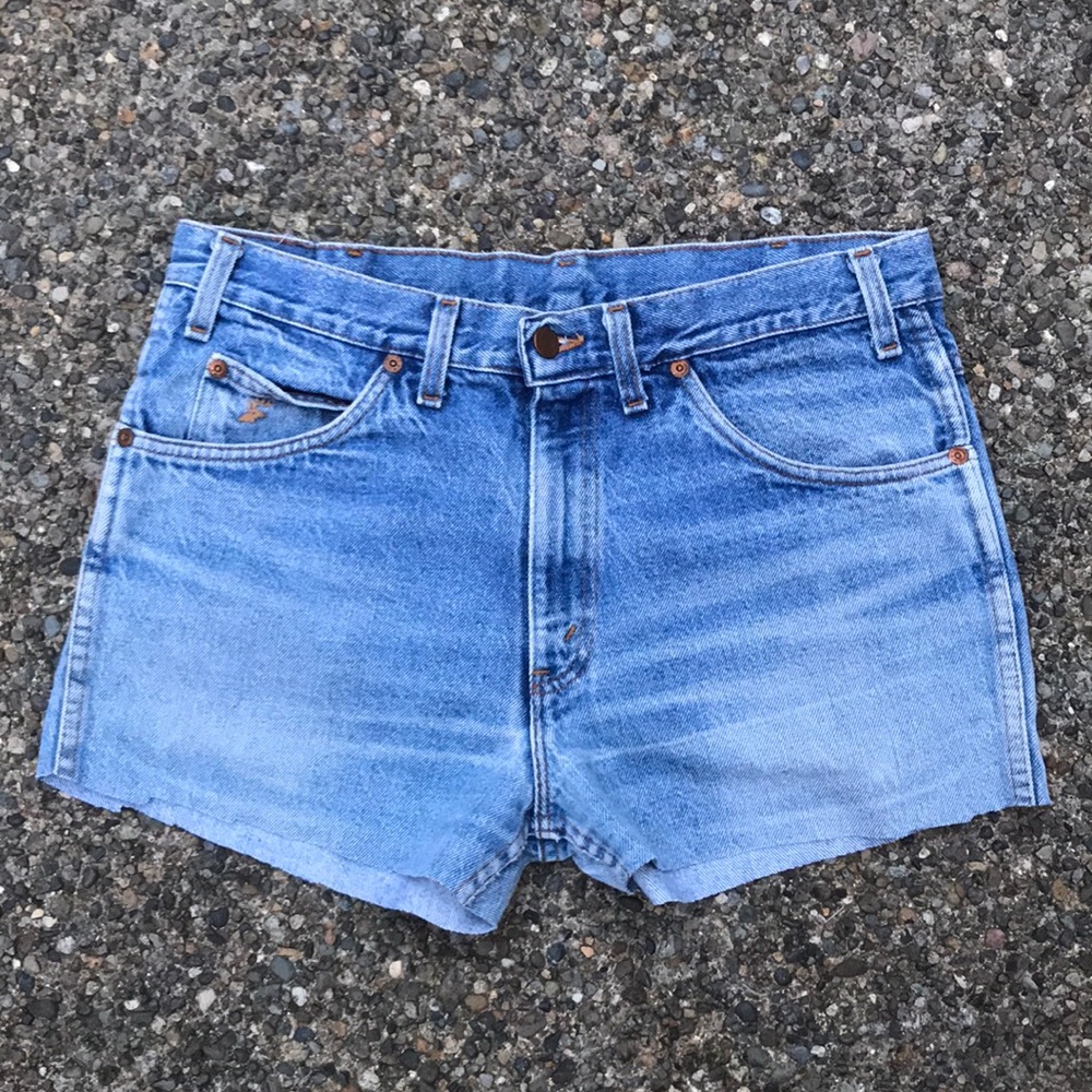 Roebucks high waist blue jean cut offs short short